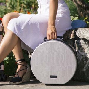 NWT Calpak Baye TRNK grey small luggage hat box